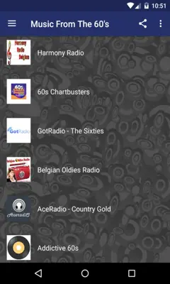 Music From The 60s Free android App screenshot 2